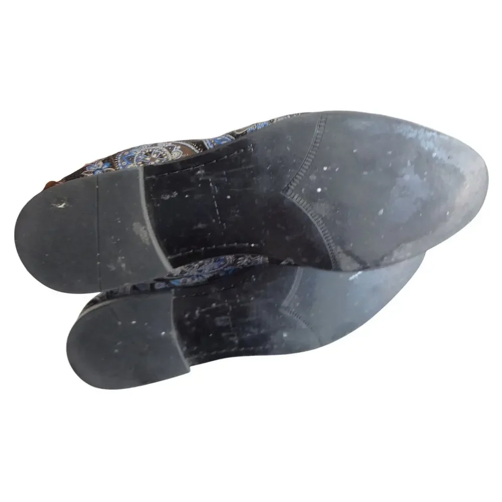 Tallia Enrico Brocade Paisley Smoking Slippers Loafers Mens 9 Formal Cocktail